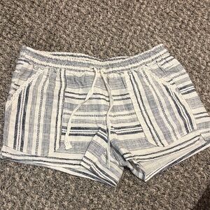 Patterned and Lace Drawstring Shorts